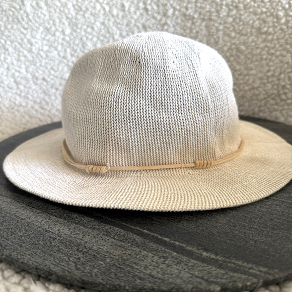Wyeth Accessories - Wyeth Woven Wide Brim Panama Hat - Beige Tan - O/S‎